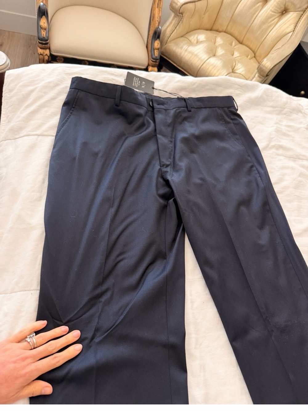 Armani Exchange Men's Navy Dress Pants